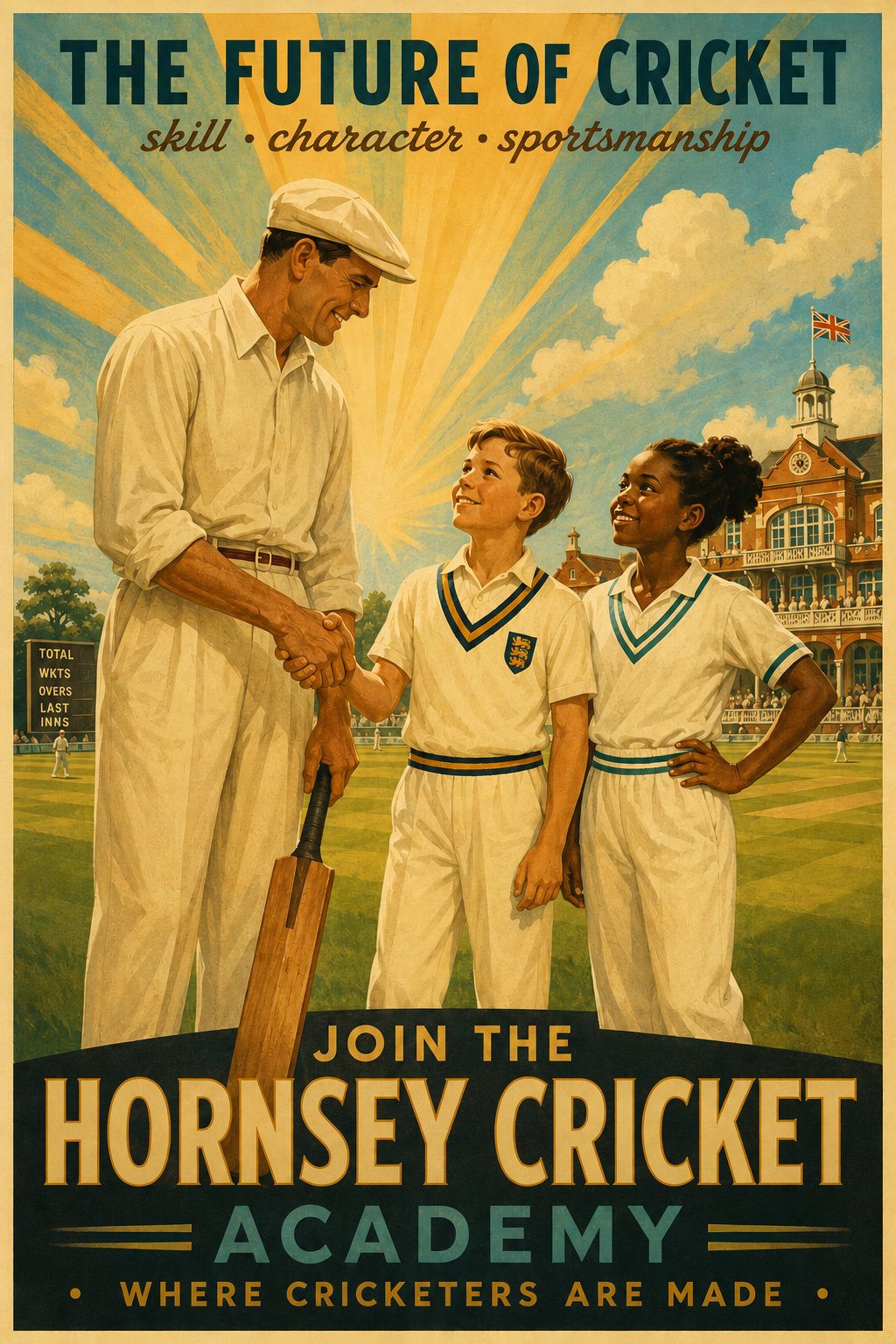 The Future of Cricket — Hornsey Cricket Club vintage poster